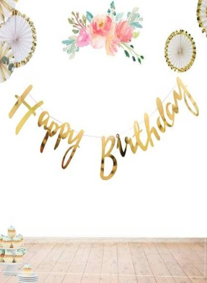 FI - FLICK IN Gold Happy Birthday Alphabets Letters String Banner with Ribbon Decoration for Boys, Girls, Boyfriend, Girlfriend, Husband, Kids Bday Celebrations Decorative Party Decor Items - Image 5